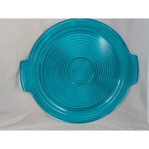 Majestic Turquois Beehive Plastic Platter 14 Inch